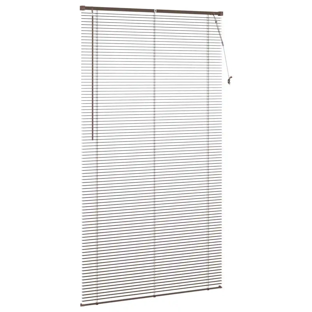 Tenda Veneziana | Tenda a lamelle Marrone Scuro con Motivo 213 x 120 cm 25 mm PVC