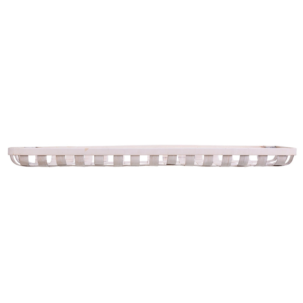 Vassoio in bambù bianco 75x21x5h