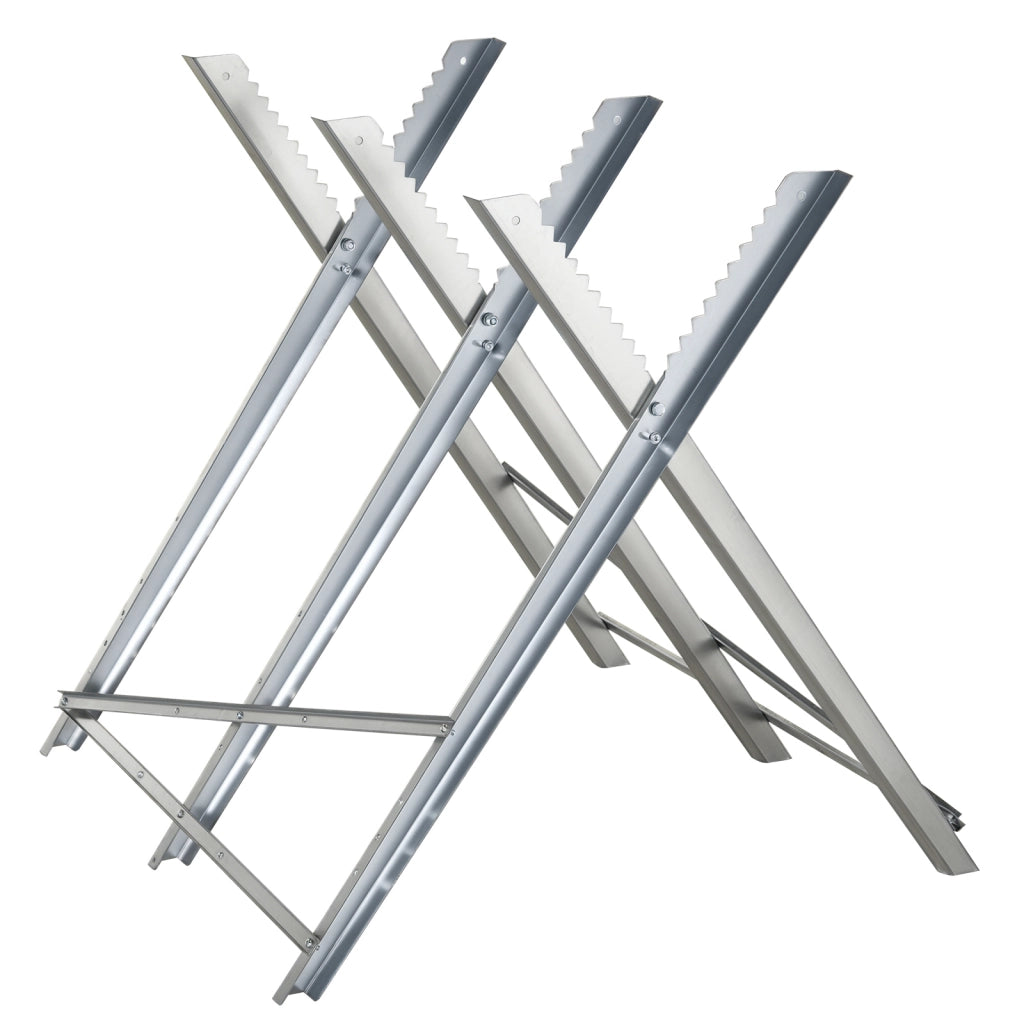 Cavalletto per motosega pieghevole ¨C Xylo ¨C metallo argento 83x83x79 cm