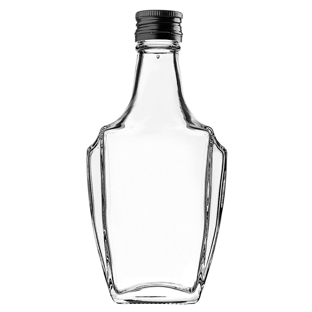 KADAX Bottiglia in Vetro per Tintura 250ml Con Tappo Nero 10pz.