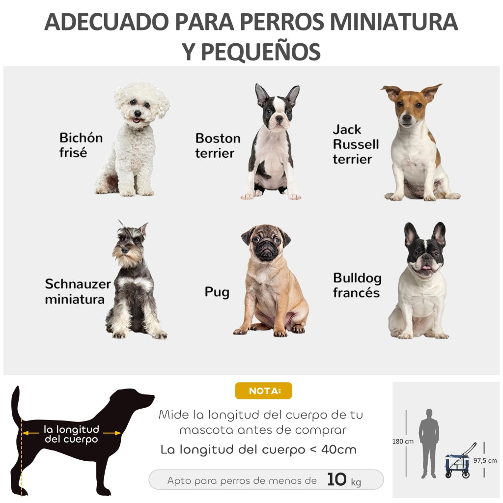 Casetta per Cani Pieghevole con Carrello ¨C zephmum ¨C Blu