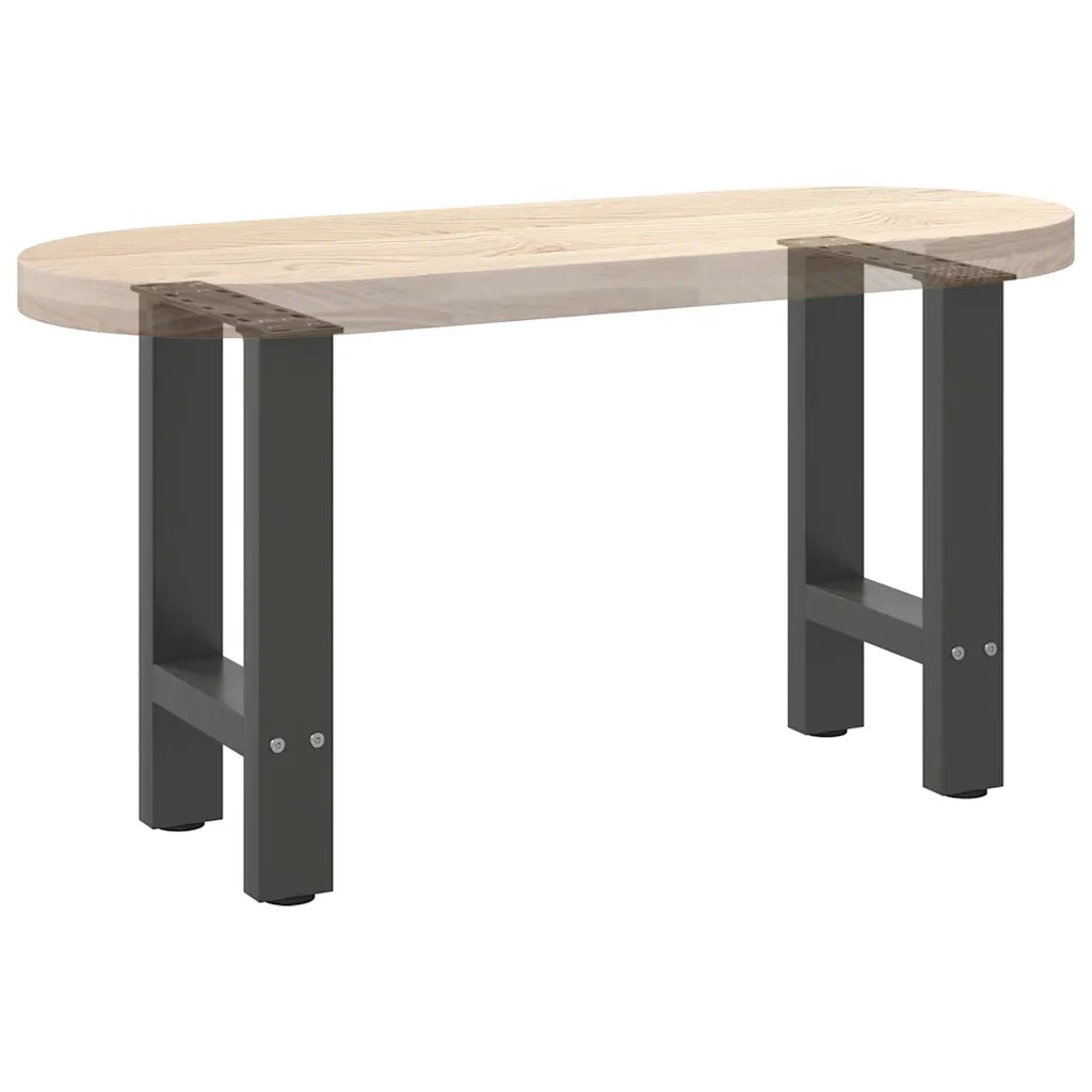Gambe per Tavolino da Caff¨¨ Antracite 2 pz-Set di 2 Gamba per Tavolo 28x(42-43) cm Acciaio