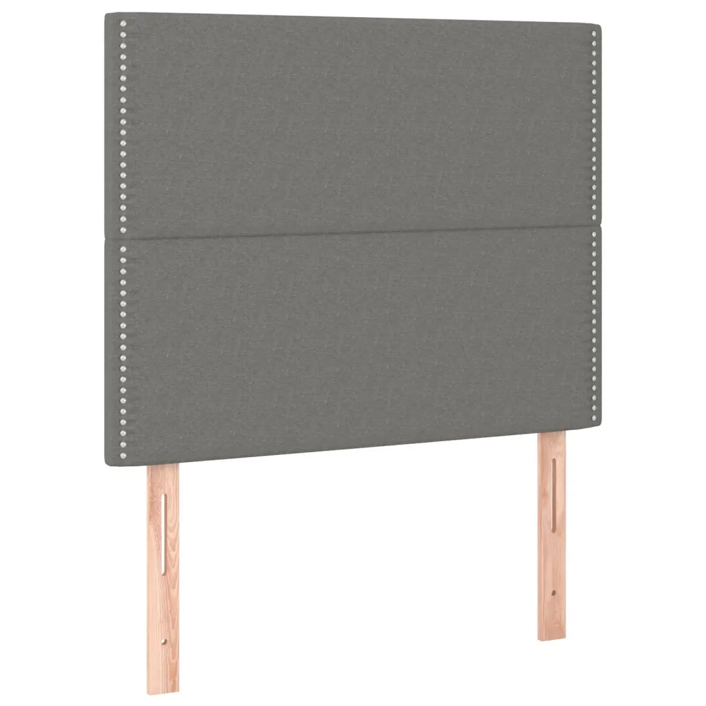 Giroletto a Molle con Materasso Grigio Scuro 90x200 cm Tessuto 3137046