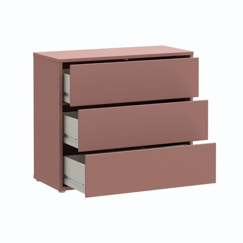 Cassettiera Medea 3 cassetti in colore terracotta