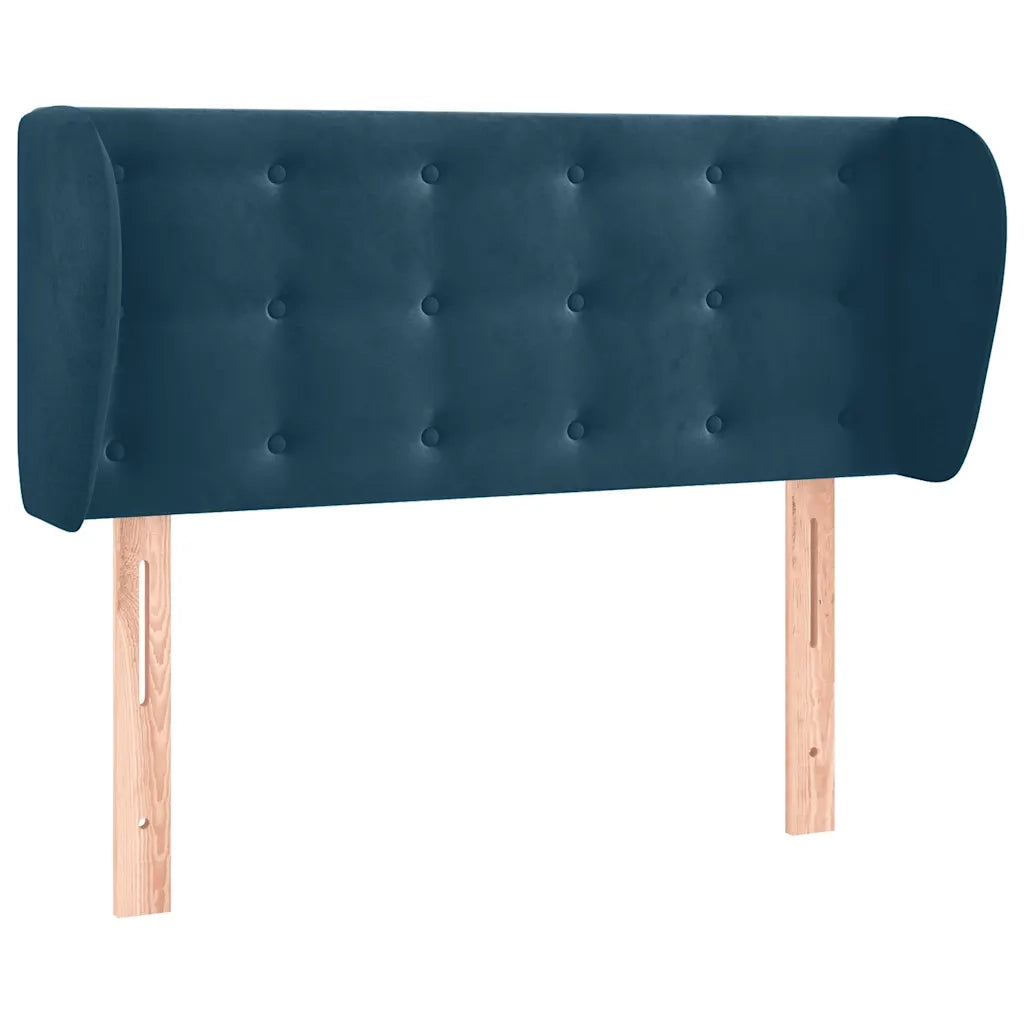 Testiera ad Orecchio Blu Scuro 83x23x78/88 cm in Velluto 3117612