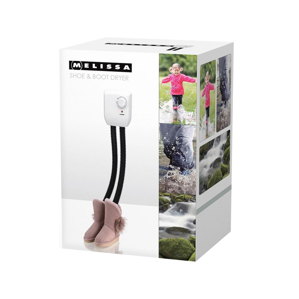 Asciugascarpe e Stivali 250W con 2 Tubi e Timer Bianco MELISSA