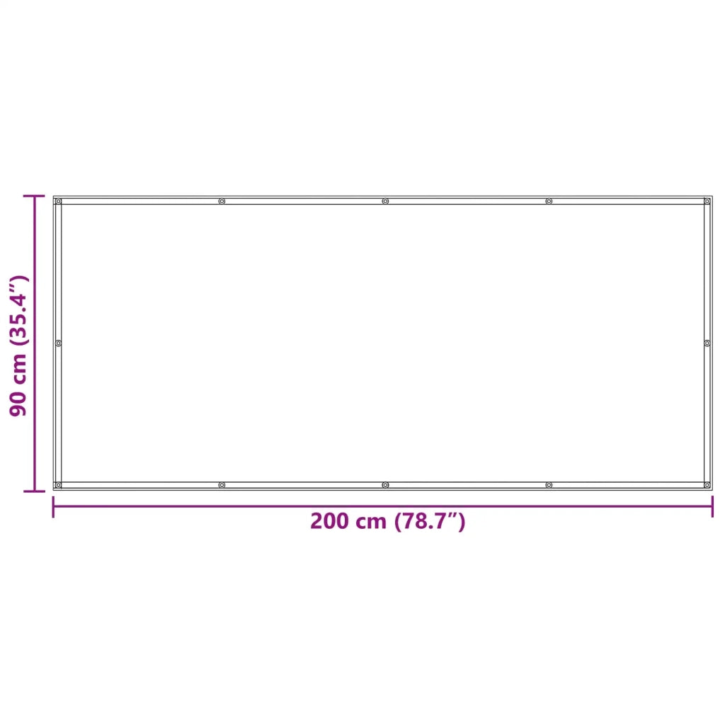 Schermo da balcone-Pannello per balcone Rosso 90 x 200 cm Tessuto Oxford