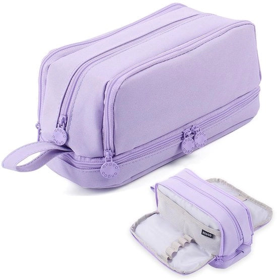 Borsa per ragazze, borsa con grande capacità, 4 compartimenti, borsa per scuola, borsa per adulti, borsa multifunzionale per scuola, ufficio, trucco 

 o  Borsa multifunzionale per scuola e ufficio con 4 compartimenti