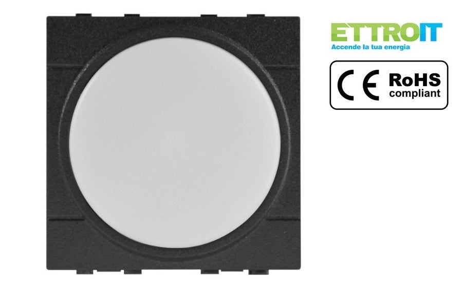 Lampada Segnapasso LED 2 Moduli 6000K Compatibile con Bticino serie Living LN0322