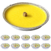 Trade Shop - Set 10 Candele Alla Citronella Antizanzare In Vaso Alluminio Fiaccola 11cm -