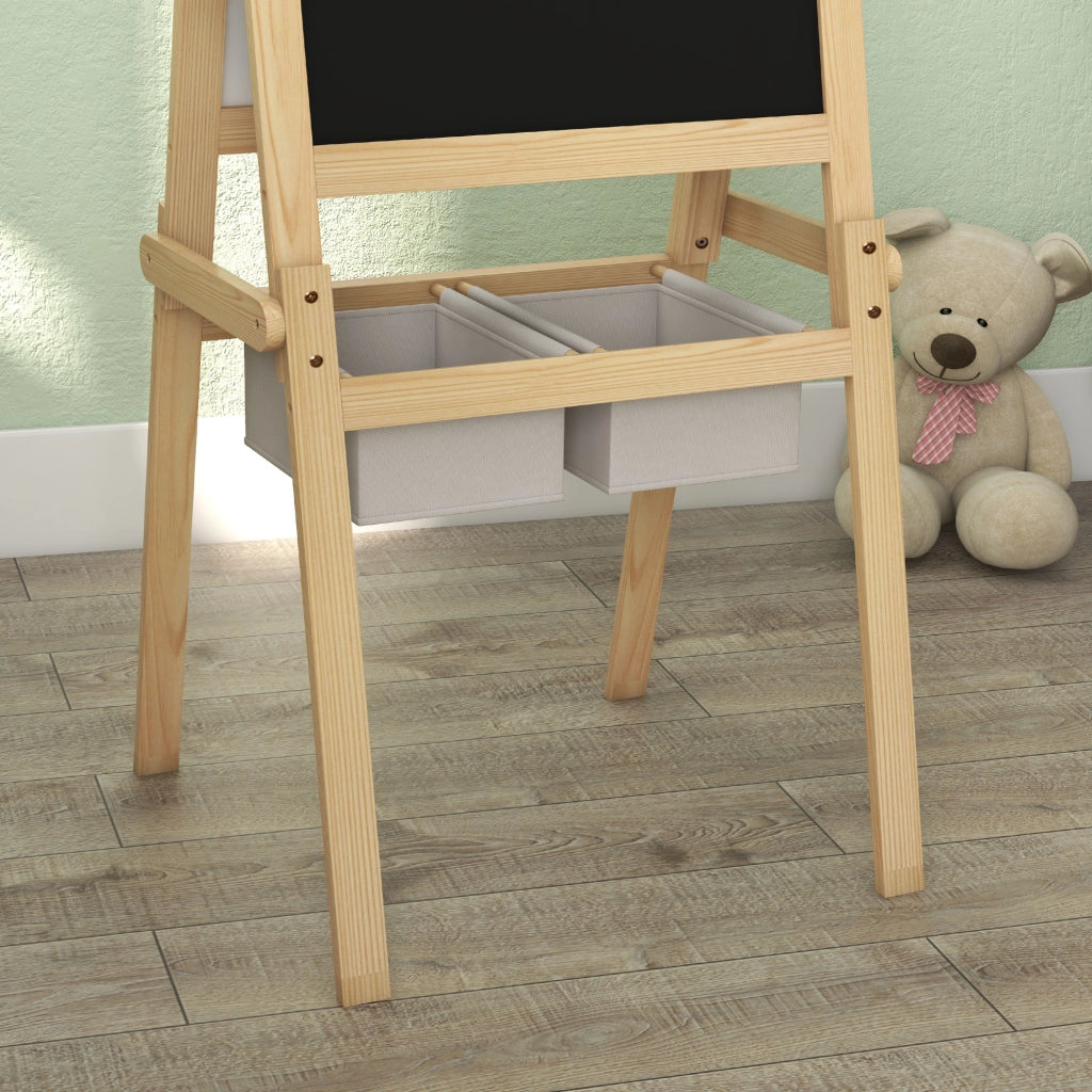 Tavolo da disegno per bambini ¨C zephmum ¨C ardoise e bianco 58x50.5x109 cm