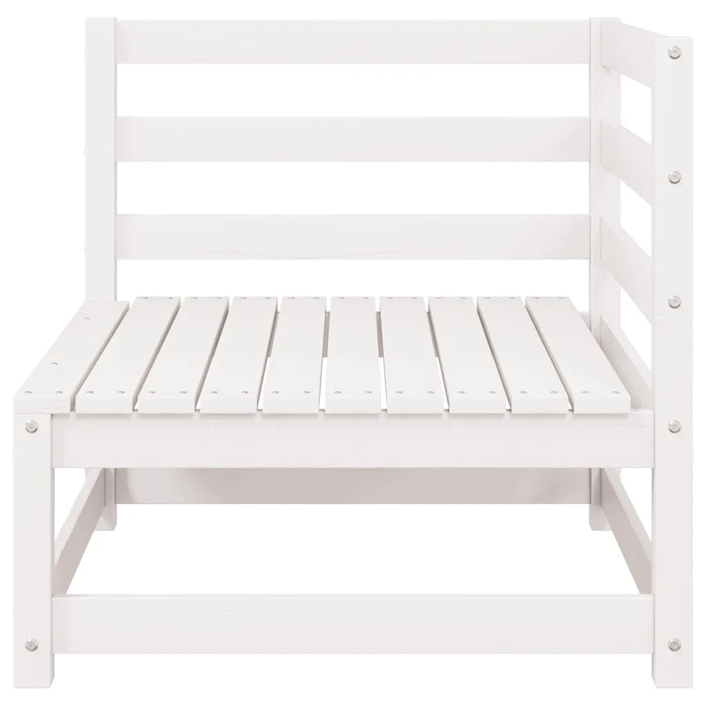 Set Divani da Giardino 2 pz | Set Salotto da Giardino Cuscini Bianchi Massello di Pino