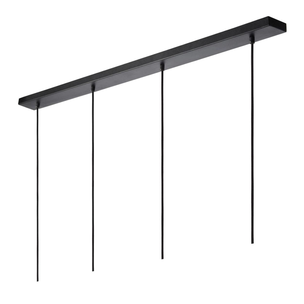 Lampadario in cemento nero Lucide Gipsy 4xE27 dimmerabile