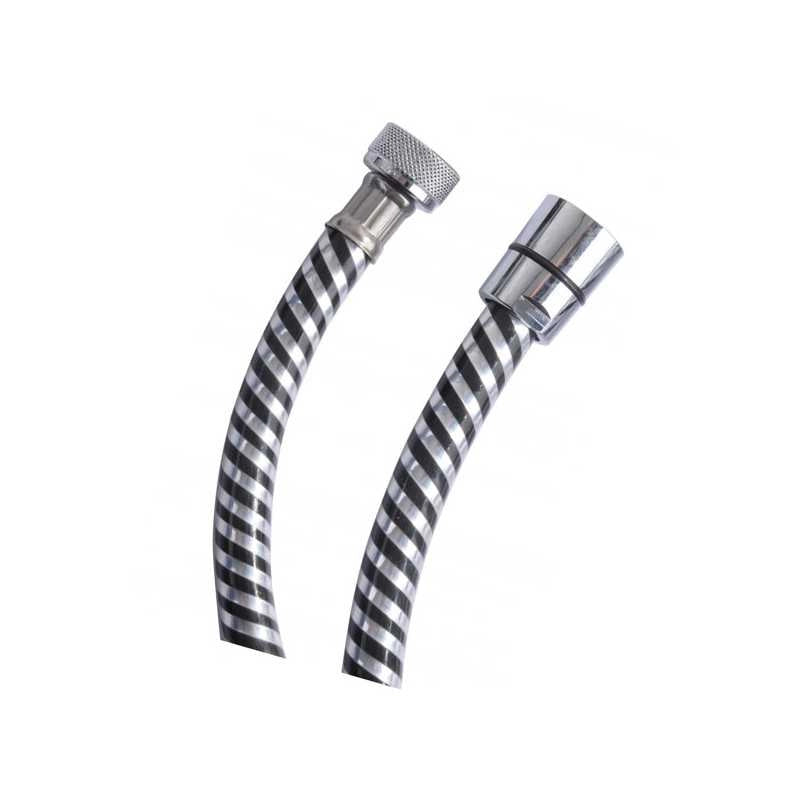 Flessibile Docce Pvc Silver Nero/Cromo 150