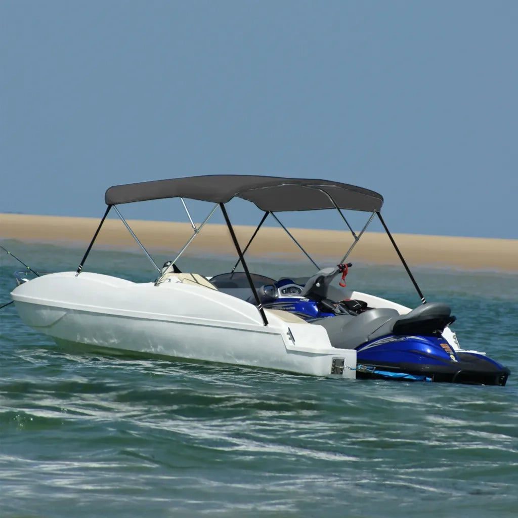 Bimini di Prua con Tendalino a 3 Archi-Tenda da Sole per Bimini di Prua Antracite 183x196x137 cm