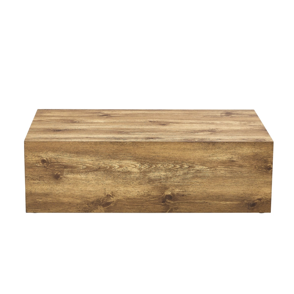 Tavolino da caffè rettangolare in MDF con venatura legno - per soggiorno - 90×50×30 cm - legno
