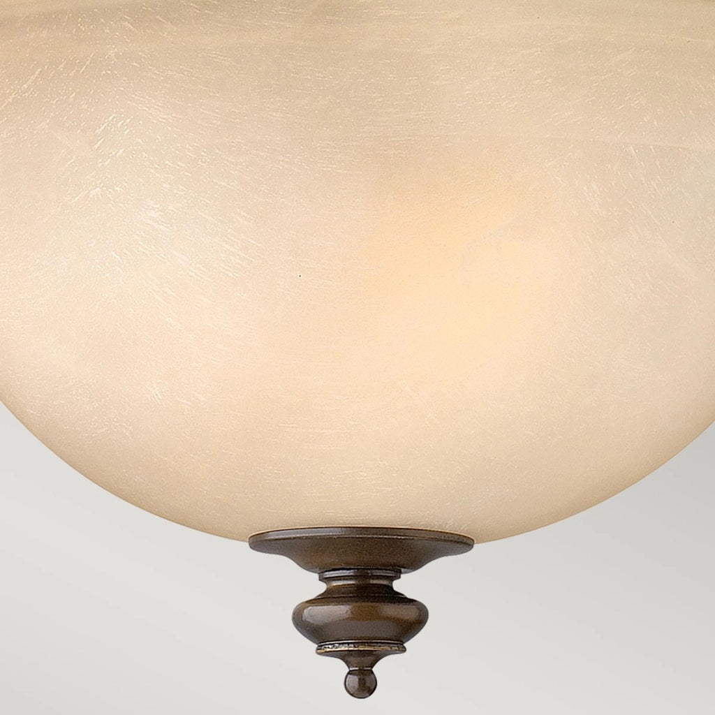 Plafoniera Dunhill Hinkley bronzo reale 2xE27 40,6cm