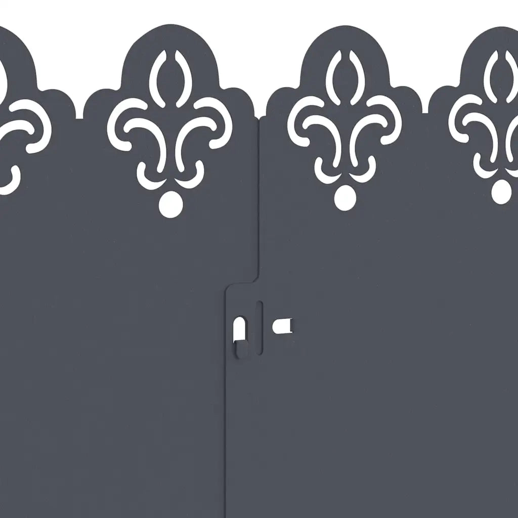 Bordure per prato 10 pcs Antracite 103 x 0,05 x 22 cm Acciaio 874750