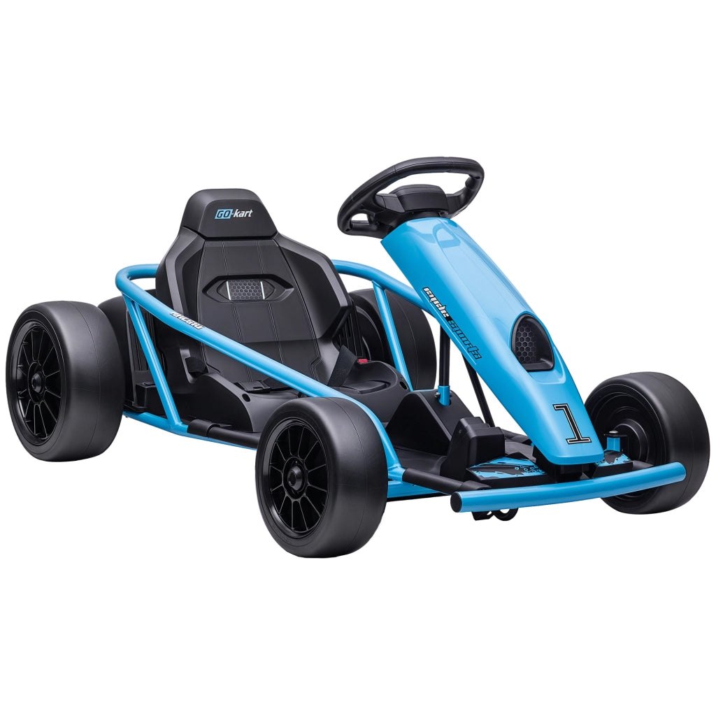 Go-Kart Elettrico per Bambini ¨C Minimal ¨C Blu e Nero 115x77x54 cm