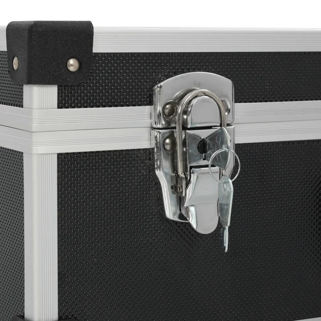 Valigetta per Attrezzi 46x33x16 cm Nera in Alluminio 91847