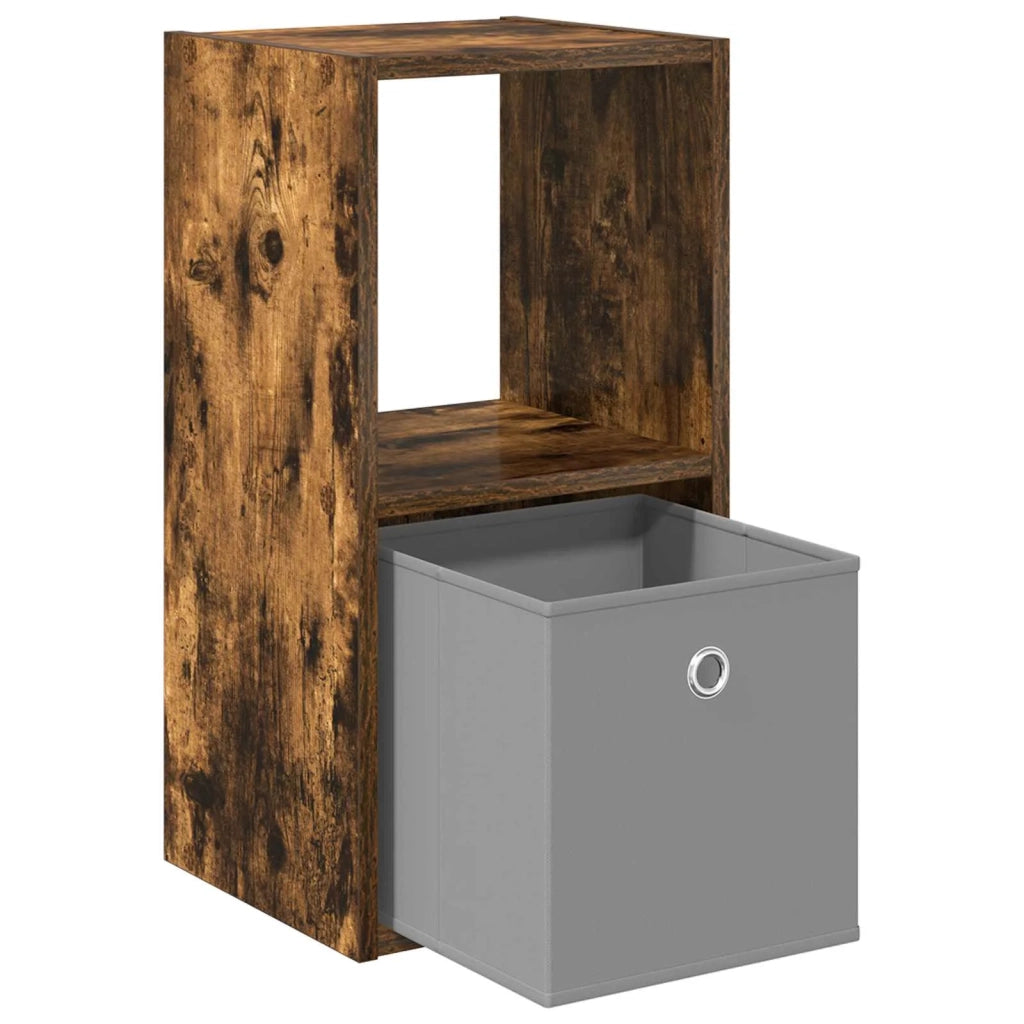 Comodino con cassetto 2 pcs Rovere fumé 30,5 x 27 x 59,5 cm 8000621