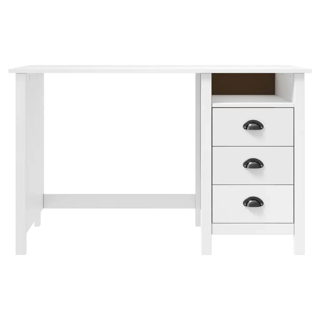 Scrivania | Tavolo da Ufficio Hill 3 Cassetti 120x50x74 cm Massello di Pino