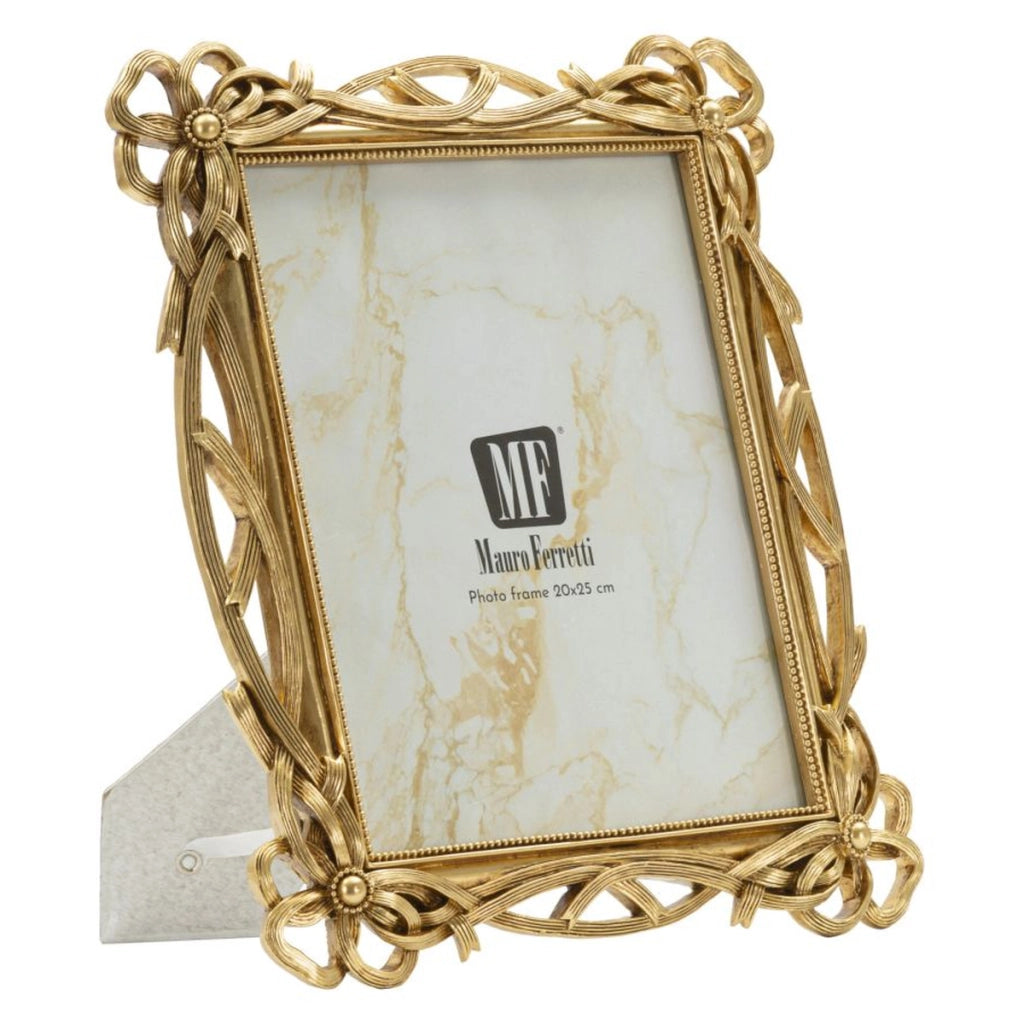 Cornice portafoto Knot oro con decoro a nodi 20x25 cm
