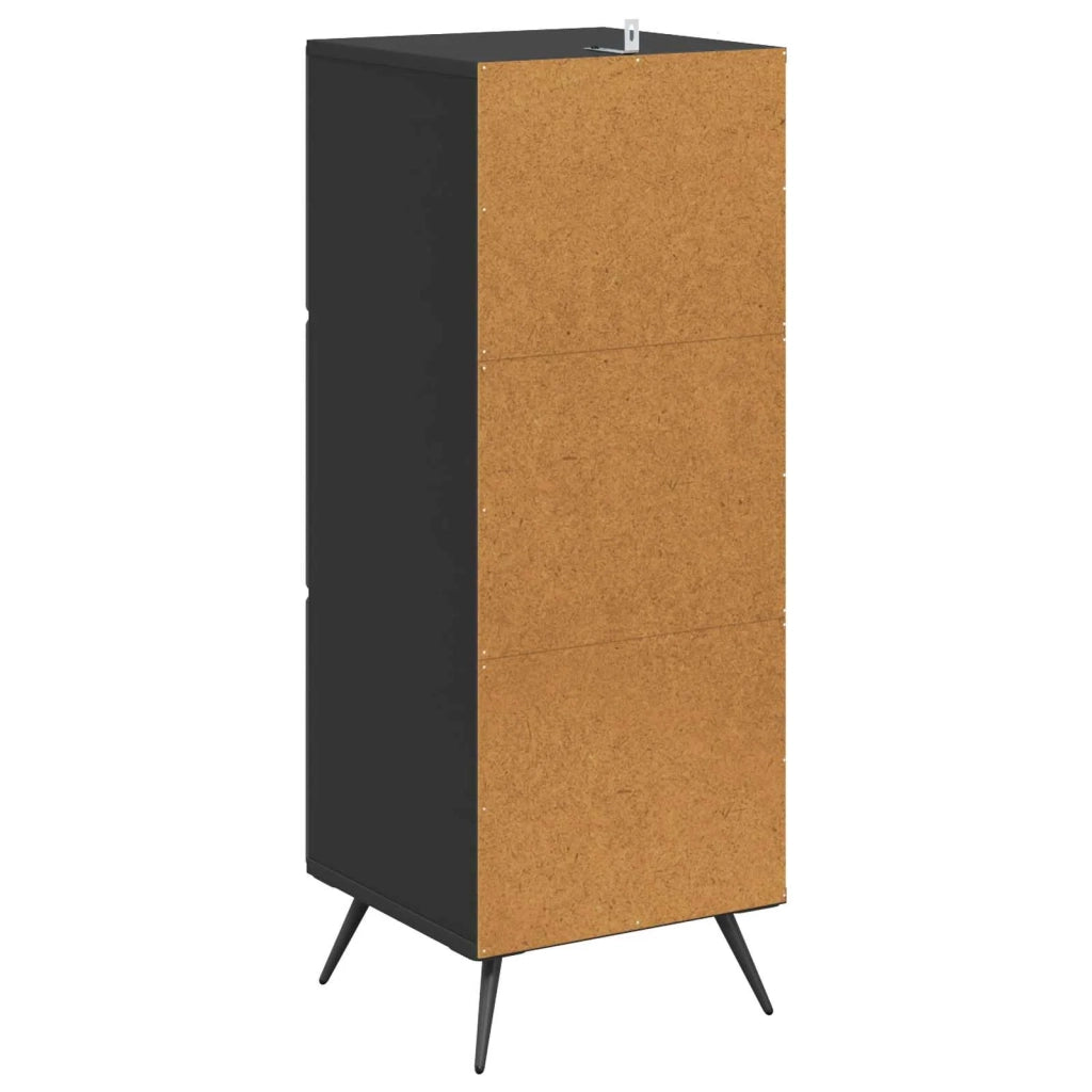 Mobile con Cassetti Nero 33 x 34,5 x 90 cm Legno ingegnerizzato 895536
