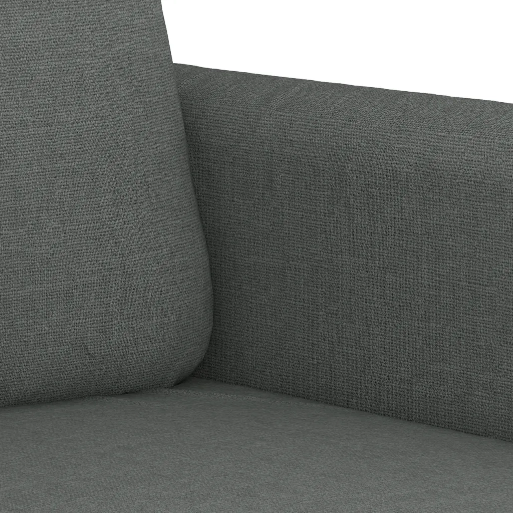 Set di Divani 4 pz con Cuscini Grigio Scuro in Tessuto