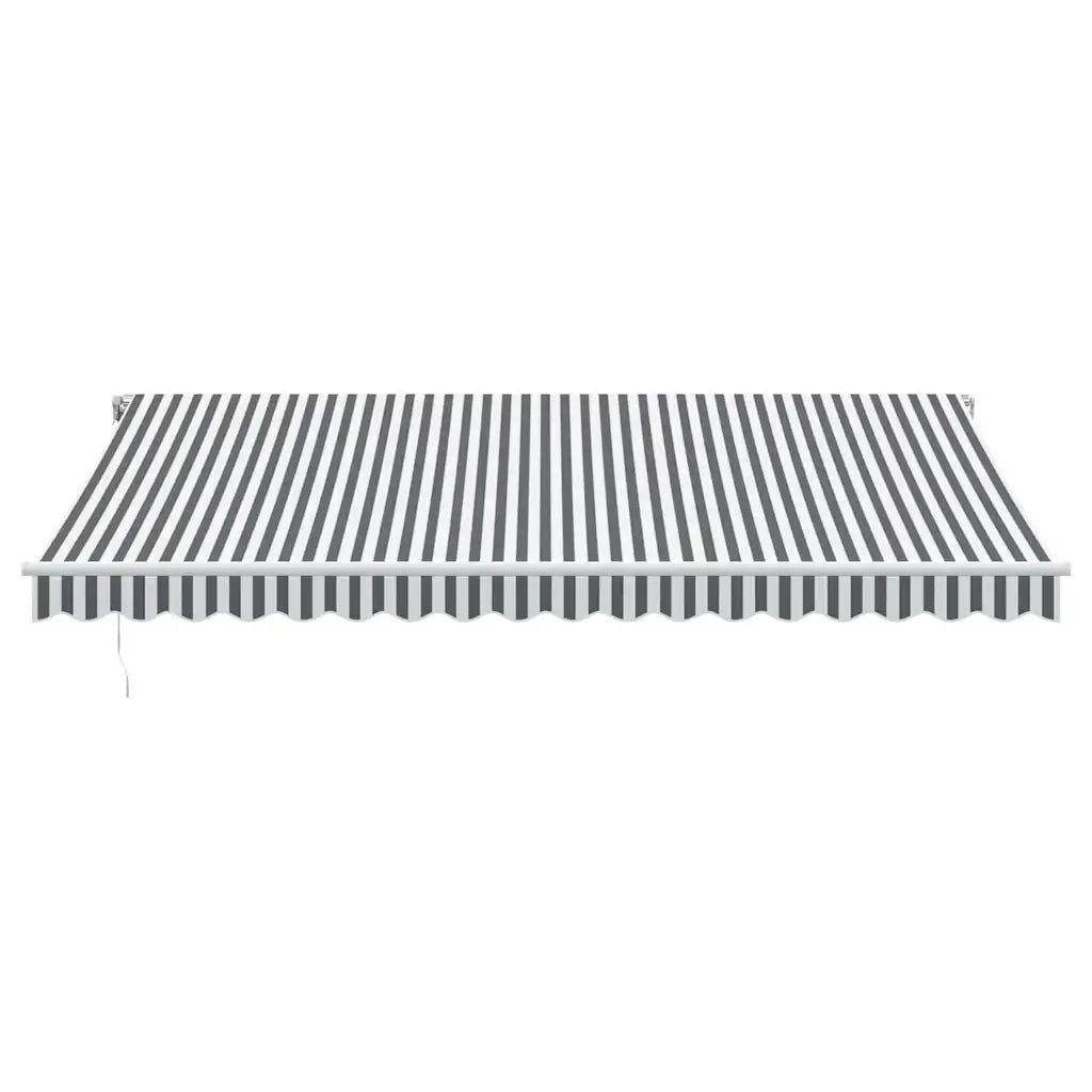 Tenda Sole Retrattile Automatica 450x350 cm Antracite e Bianco