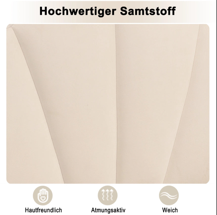 letto imbottito velluto beige 90 x 200 cm