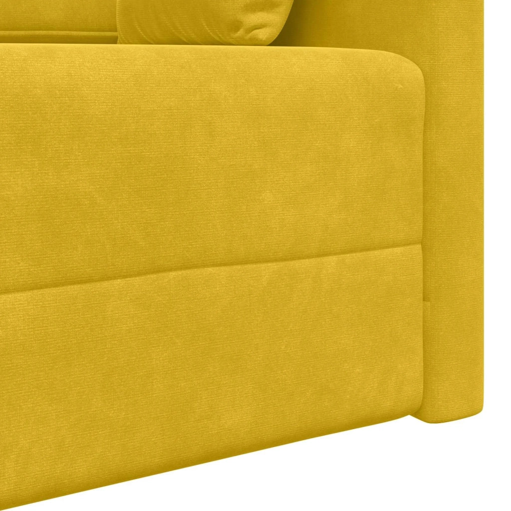 Divano-letto da pavimento Giallo 213 x 70 x 77 cm Velluto 4106731