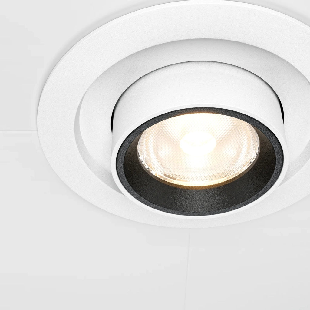 Maytoni Lampada da Incasso Hidden 1 luce LED integrato bianco alluminio