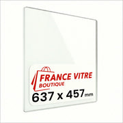 637 x 457 x 4 mm - Vetro per stufa a legna - vetro camino di ricambio - vetro per caminetto resistente al fuoco - France Vitre