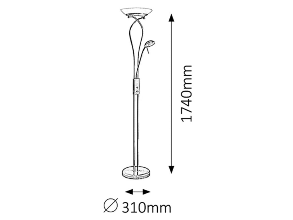 Lampada da terra Rabalux Gamma 4077 cromo satinato