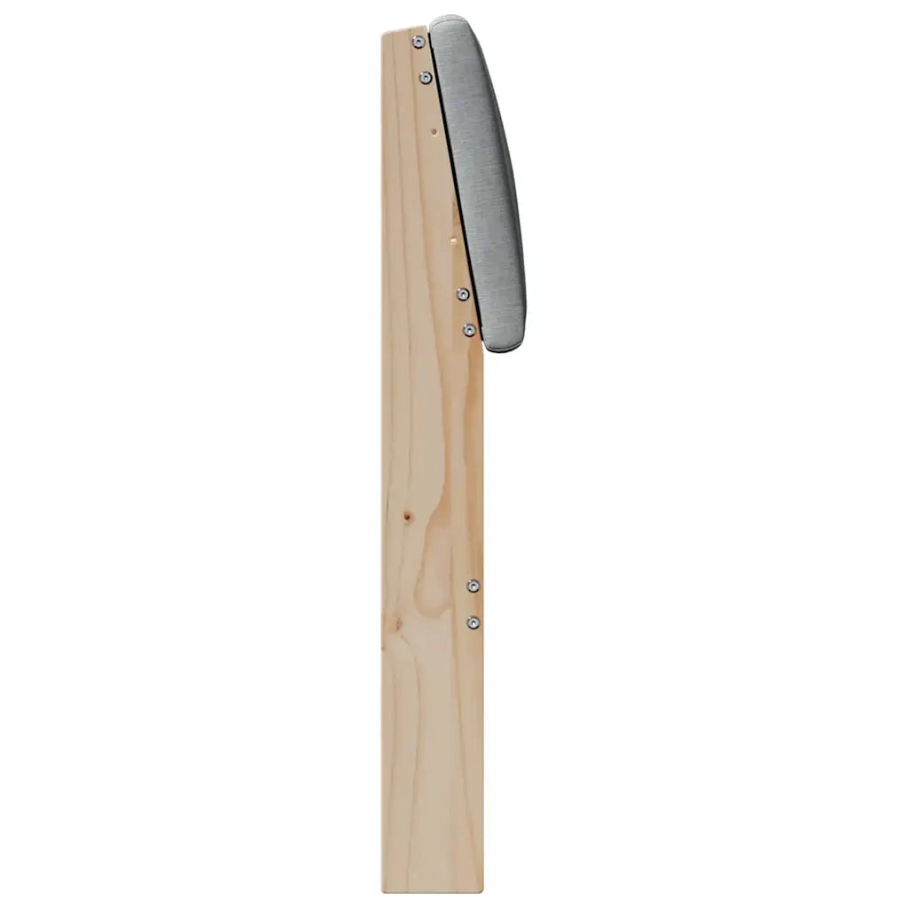 Testiera imbottita Grigio chiaro 150 cm Pino massello 879224