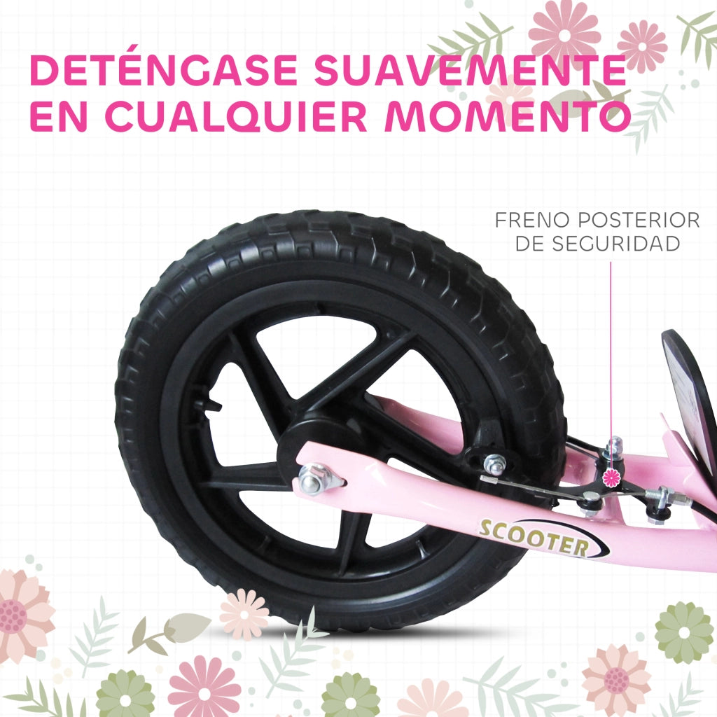 Patinete per Bambini 5-12 Anni ¨C Minimal ¨C Rosa 120x52x80-88 cm