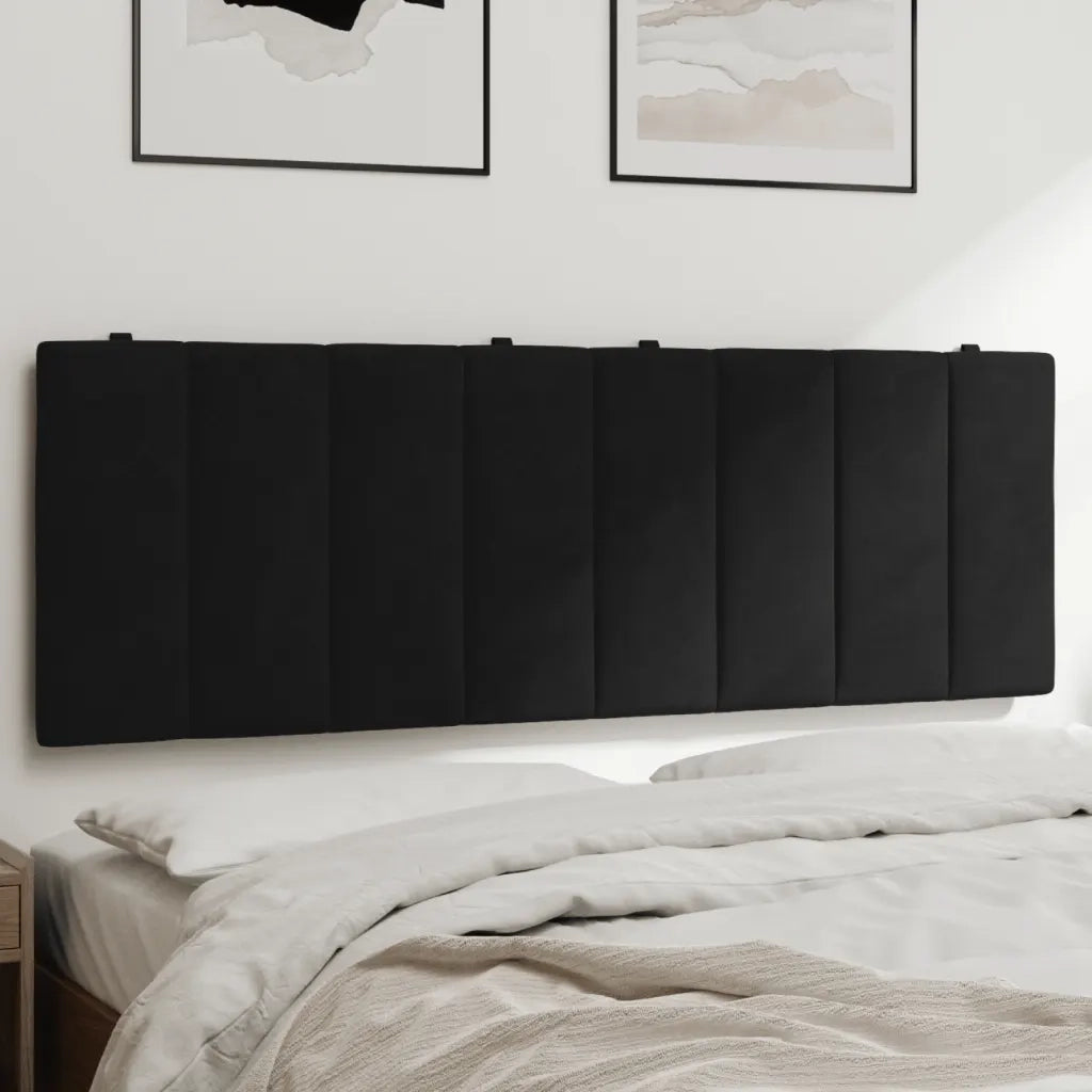 Cuscino Testiera Hanko Nero 140 cm in Velluto 374671
