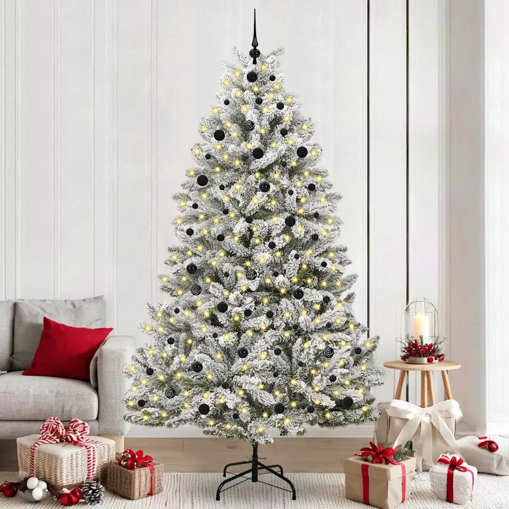 Albero di Natale artificiale con 300 LED Verde e Bianco 240 cm 3395767