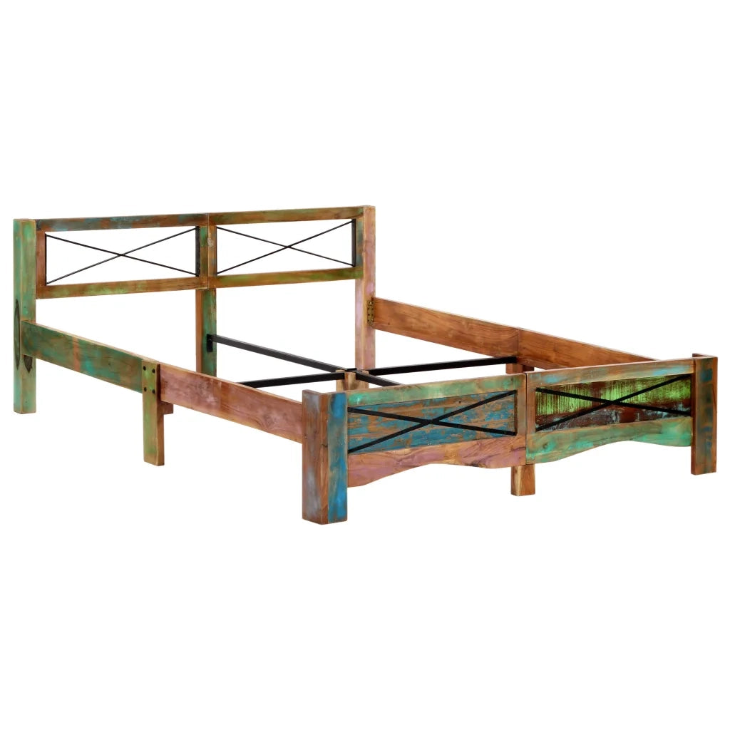Giroletto senza Materasso in Legno di Recupero 160x200 cm 247667