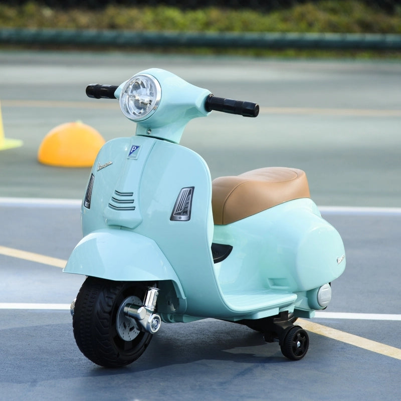 Monopattino/motocicletta per bambini VESPA, 1,5-3 anni, in metallo, blu-verde