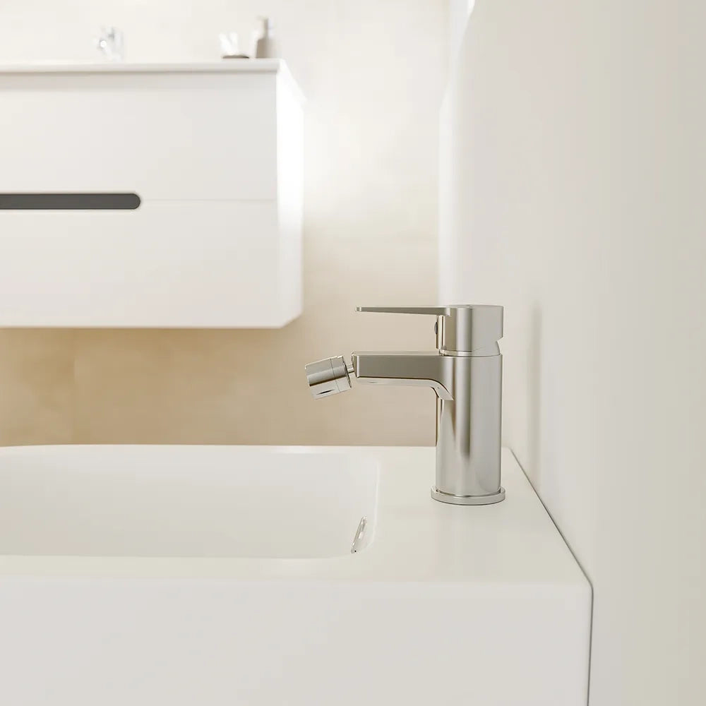 Set miscelatori: lavabo ad incasso bidet senza scarico ed esterno vasca c/rubinetto cromato | Jane