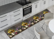 Tappeto Passatoia Cucina Antiscivolo Con Stampa Digitale Dis. Vasi Girasoli 350 - 50x320 - Girasoli