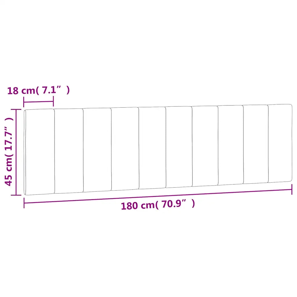 Cuscino Testiera Hanko Blu 180 cm in Velluto 374685