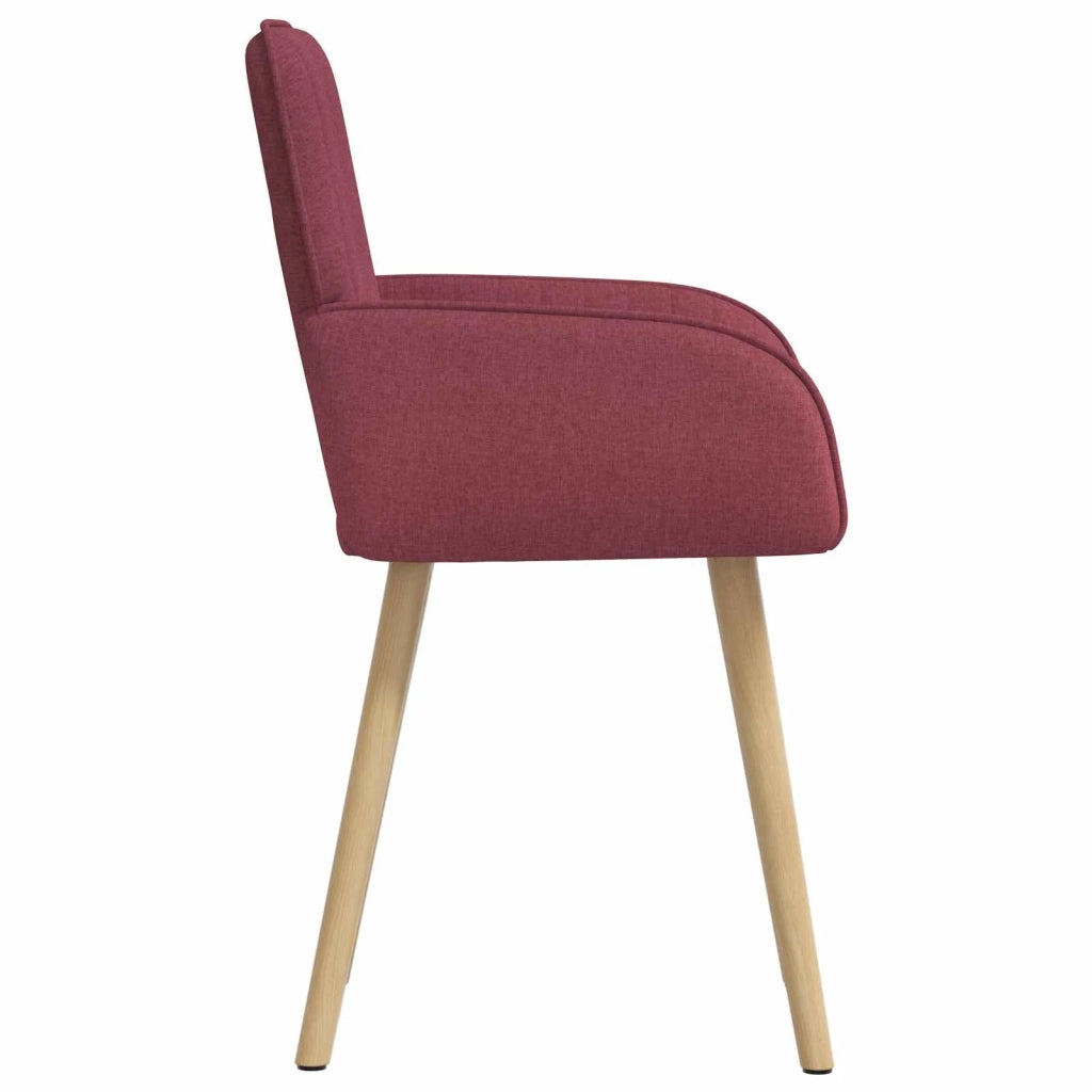 Sedie da pranzo 6 pz Tessuto Rosso Vino 56,5 x 50 x 87,5 cm 3428204