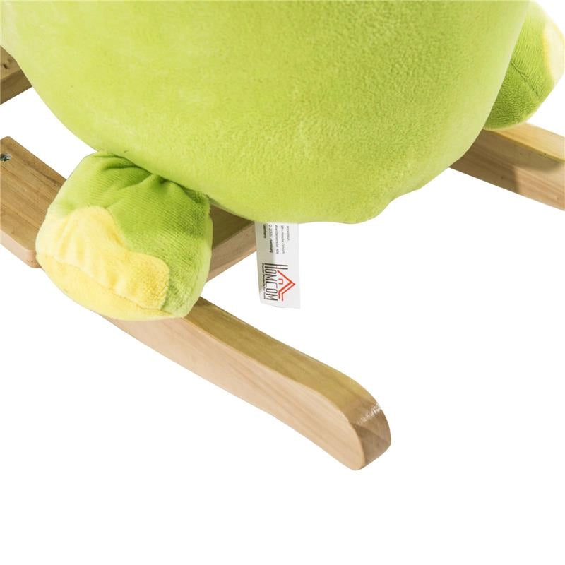 DRAGO A DONDOLO IN LEGNO PER I BAMBINI VERDE E GIALLO
