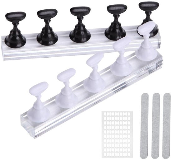 Nagelstandaard 2-delig - Oefenhouders per Nageltip - Displaystandaard in Acrilico - Stopverf Herbruikbare - Design Magnetico - Sicuro e Duraturo - Nagelhouder