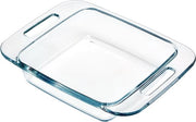 Scatola per forno in vetro rettangolare 20x20cm, grande, per lasagna, 1,8 litri