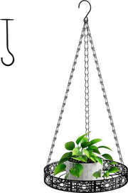 Piantaglia rotonda per esterno, giardino, balcone (nero)