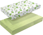Set di 2 federe respiranti per lenzuola 140 x 70 cm per lettini per bambini, ideale per lettini e materassi per bambini piccoli